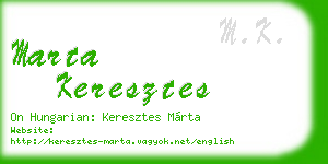 marta keresztes business card
